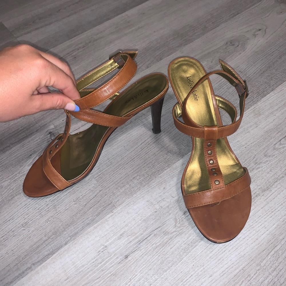 Kelly and Katie Brown leather heels